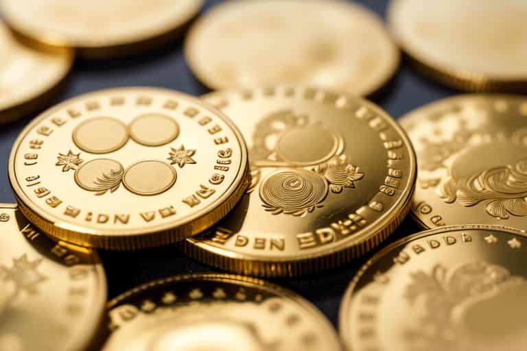 moedas de ouro representando o sonhar com moedas